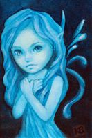 Glowing Blue, a ghostly blue fairy picture.